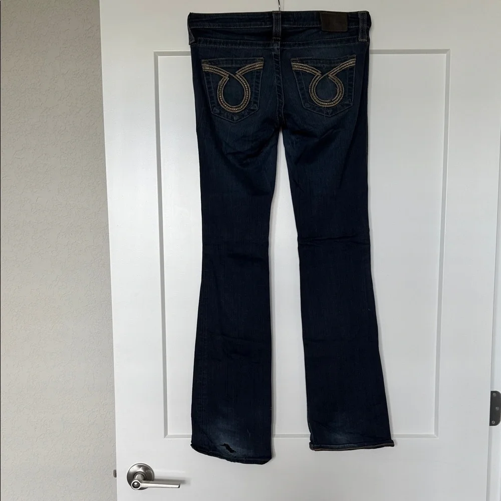 Buckle Women's Deep Indigo Flare Jeans - Picture 4 of 8